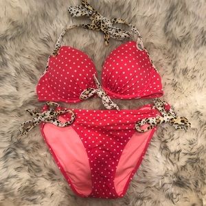 Victoria’s Secret Polka Dot and Leopard Bikini